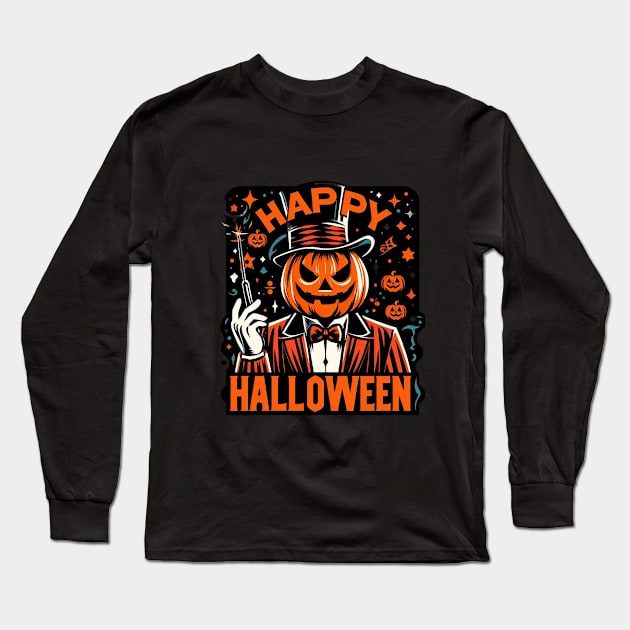 Jack Pumpkinhead Long Sleeve T-Shirt by BukovskyART